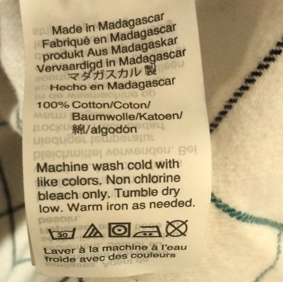 J. Crew size medium flannel zip up shirt White With Green Plaid - Picture 5 of 8